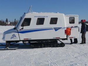 Bombardier for ice fishing trip