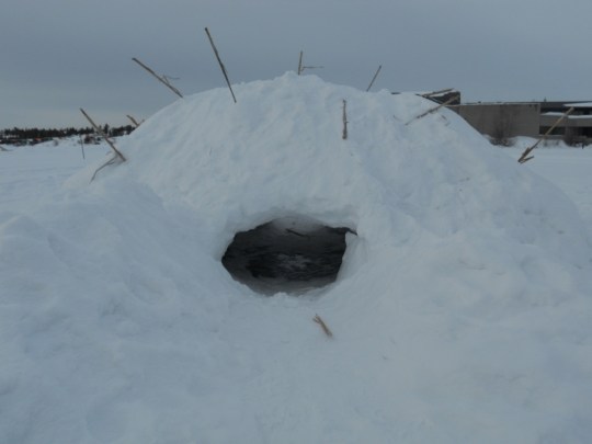 Quinzee on Frame Lake, Yellowknife
