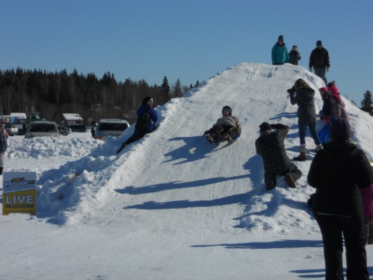 Luge-style sled race Lonh John Jamboree
