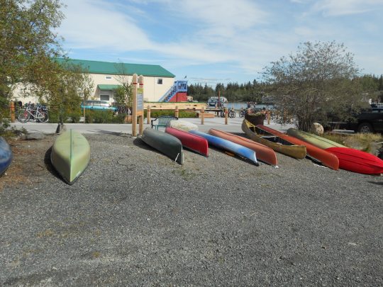 Canoe parking lot