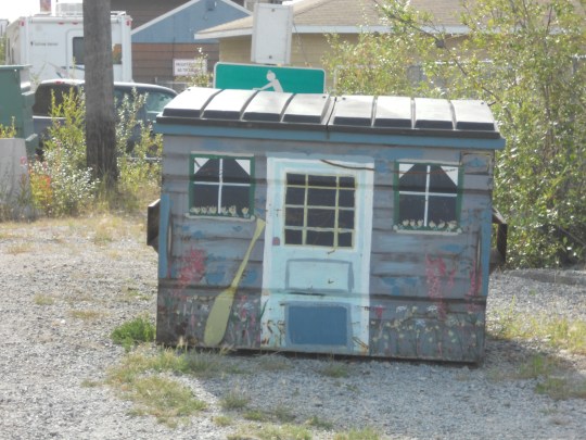 Decorated dumpster